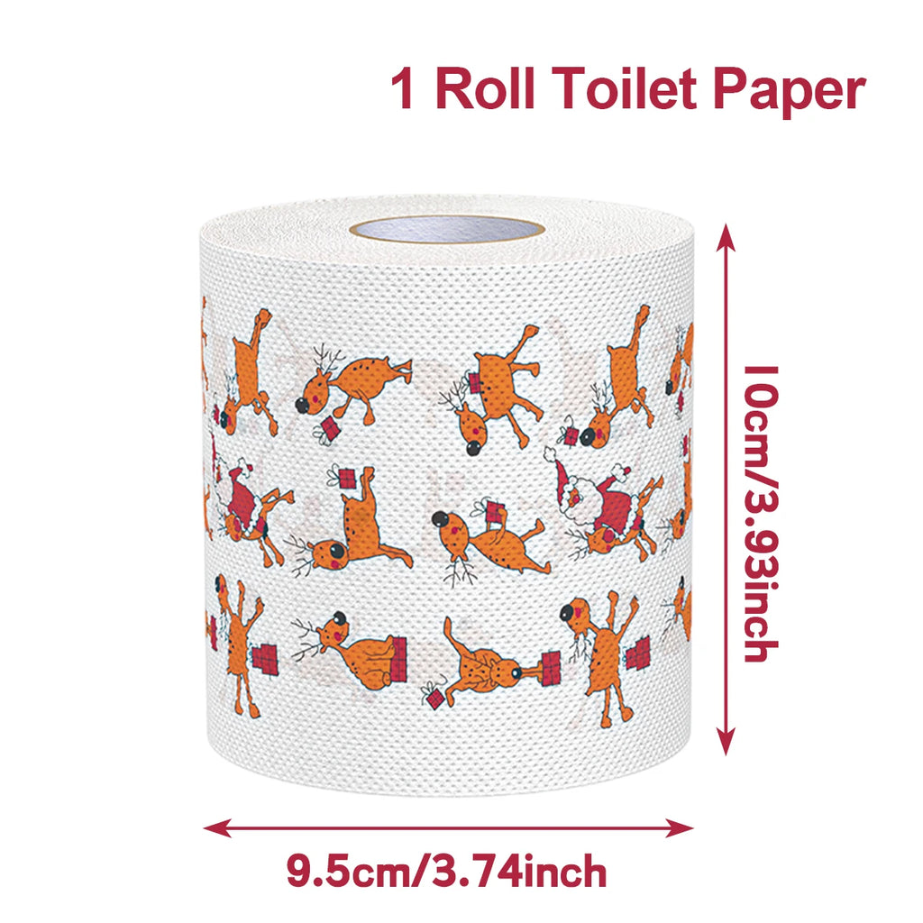 Merry Christmas Toilet Roll Paper Home Santa Claus Bath Toilet Roll Paper Christmas Supplies Xmas Tissue Roll Home New Year