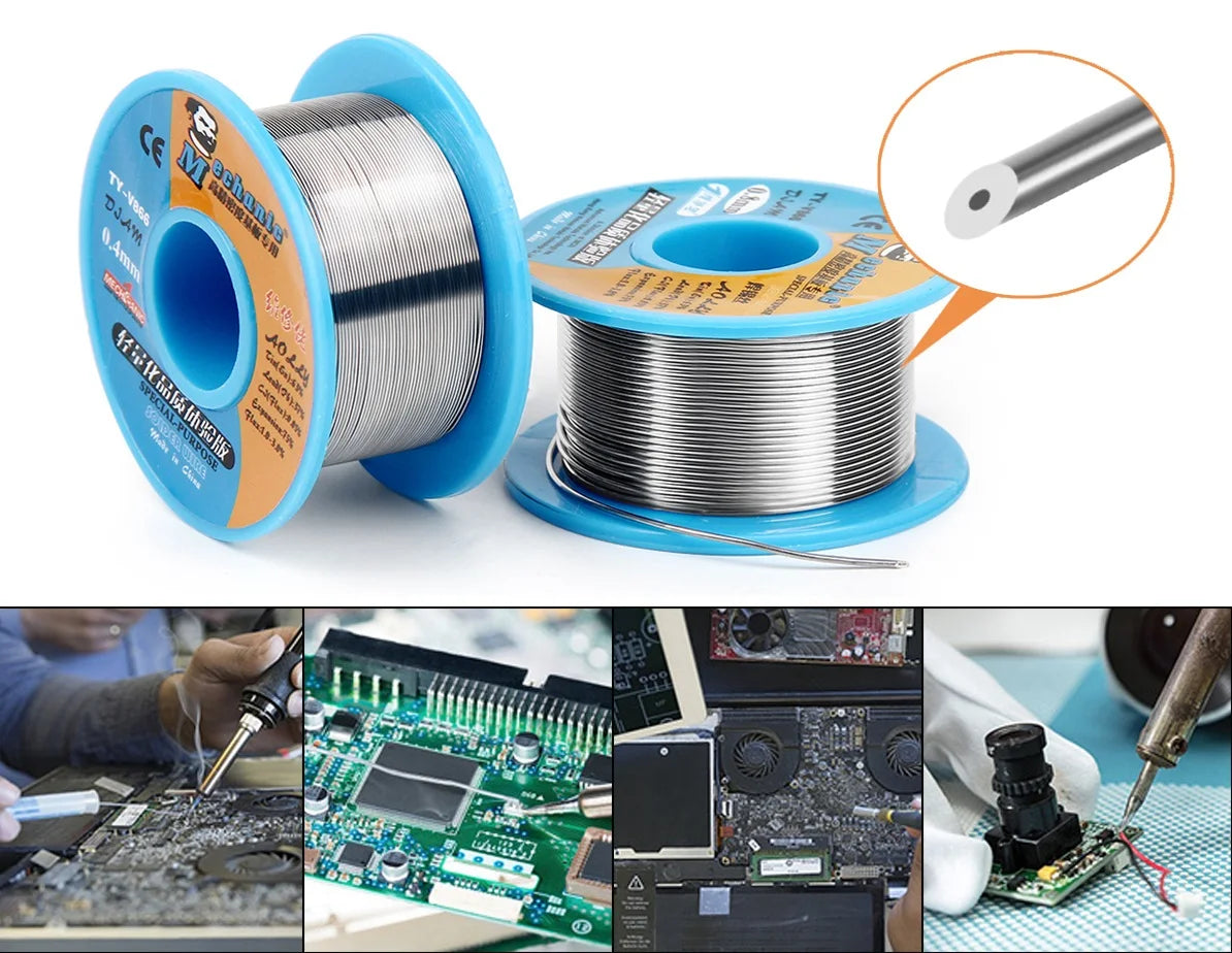 MECHANIC TY-V866 40g Mild Rosin Core 183℃ Melting Point 0.2-0.8mm High Purity Environmental Solder Wire Welding Flux Iron Cable