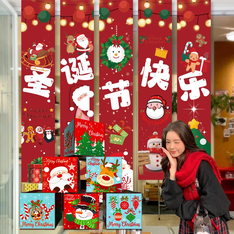 Christmas Gifts Box Christmas Snowman Packing Box Navidad Santa Claus Xmas Ornament New Year Christmas Party Decor Supplies