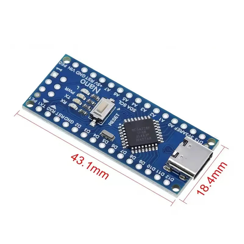 Nano 3.0 Type-C controller compatible with for Arduino nano CH340 USB driver with CABLE NANO V3.0 ATMEGA328P Type-C