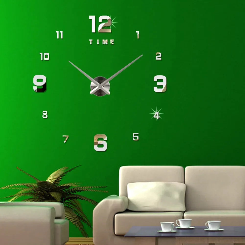Luminous Decoration Digital Wall Clock Homes DIY Watches Frameless Decoration for Bedroom Families Living Room Stereo Led
