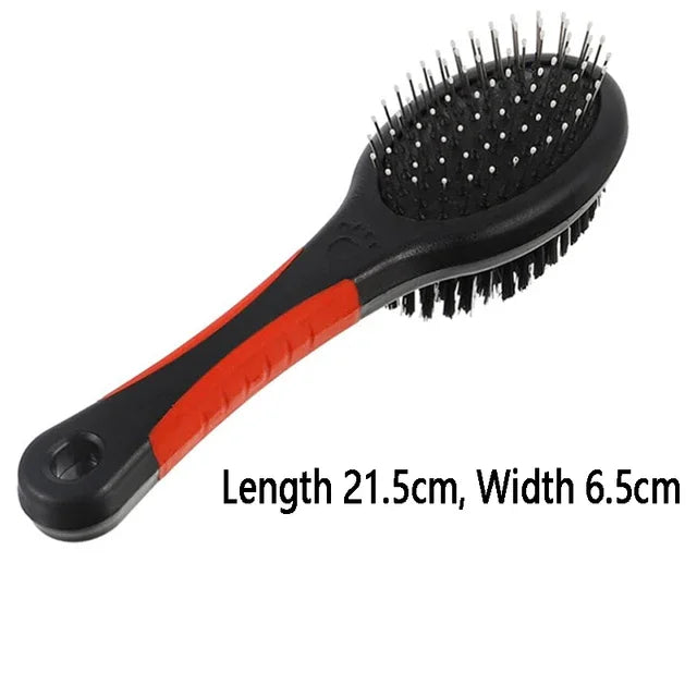 Double Sided Dog Brush Two Sided Pin Bristle Pet Brush Pet Hair Comb Dense Bristle Brush Deshedding Dog Brush Dog Pin Brush