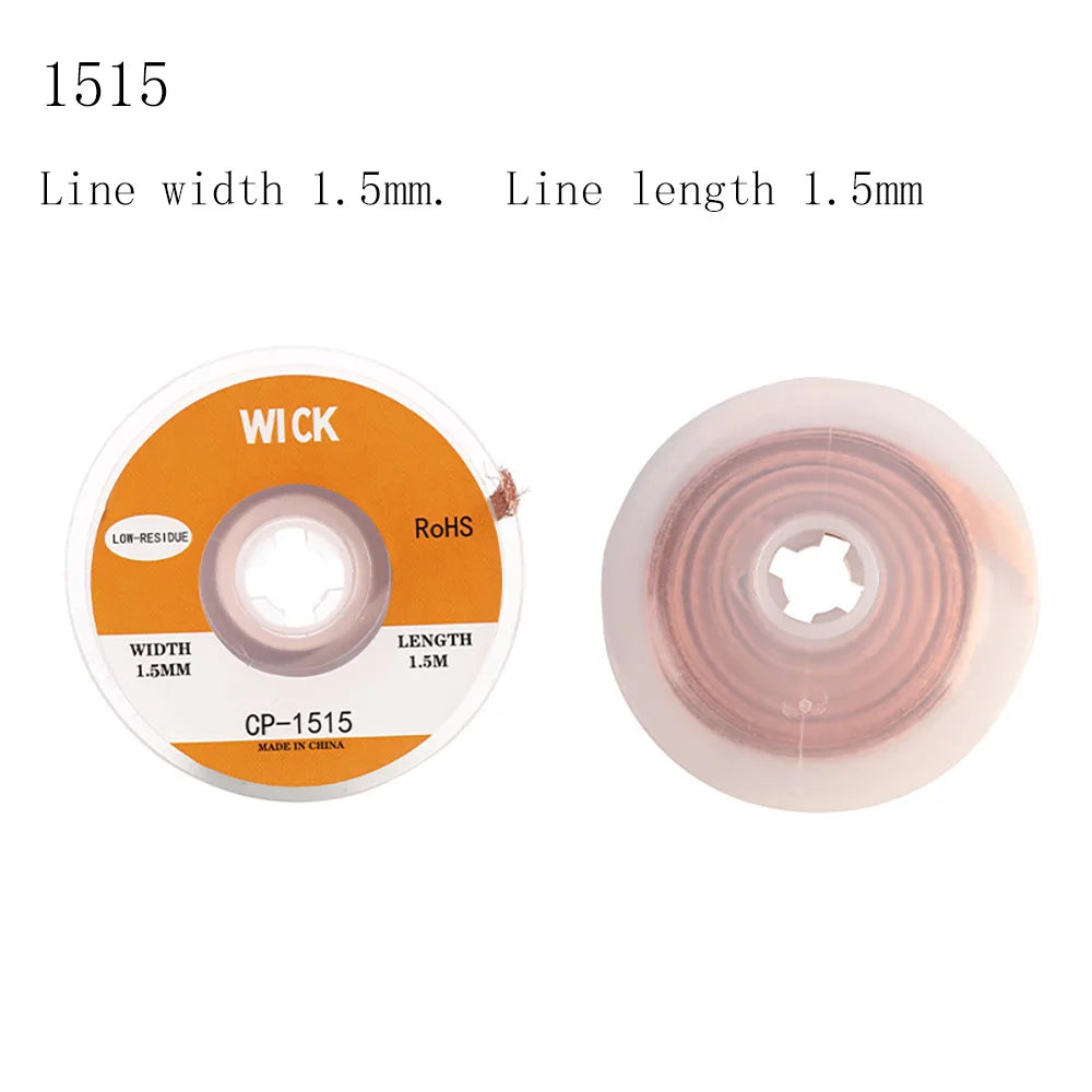 Tin suction Wire Manual Desoldering Suction 1.5m Welding Point Solder Remover Braid Tape Lead Cord Flux Tools