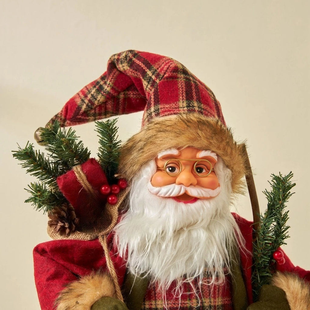 1pc Santa Claus Christmas Ornament - 12.6 inch Plastic Bird 3D Statue, Classic Holiday Decoration for Home and Kitchen, No Feath