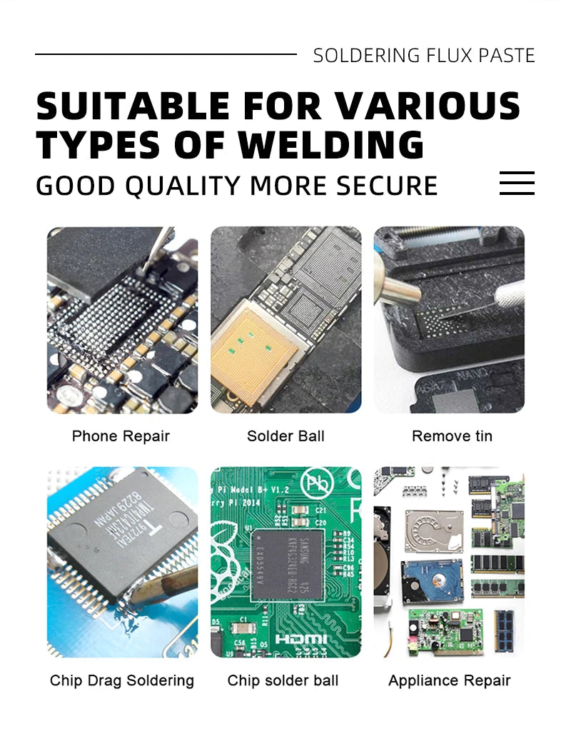 Paste 100% Original NC-559-100g ASM Flux for Soldering 100g No-clean Soldering Flux Tip Refresher Soldering Pcb Repair Welding