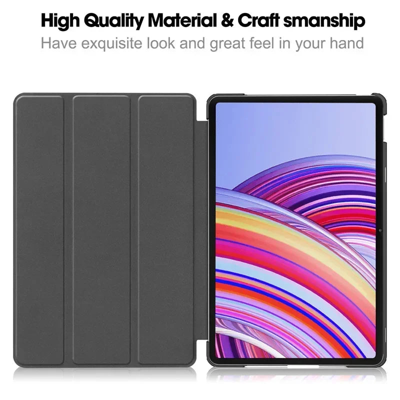 For Xiaomi Redmi Pad Pro 2024 Folding Flip Stand Case Funda for Red Mi Pad Pro 12.1 POCO Pad 12 1 Tablet Cover with Auto Sleep