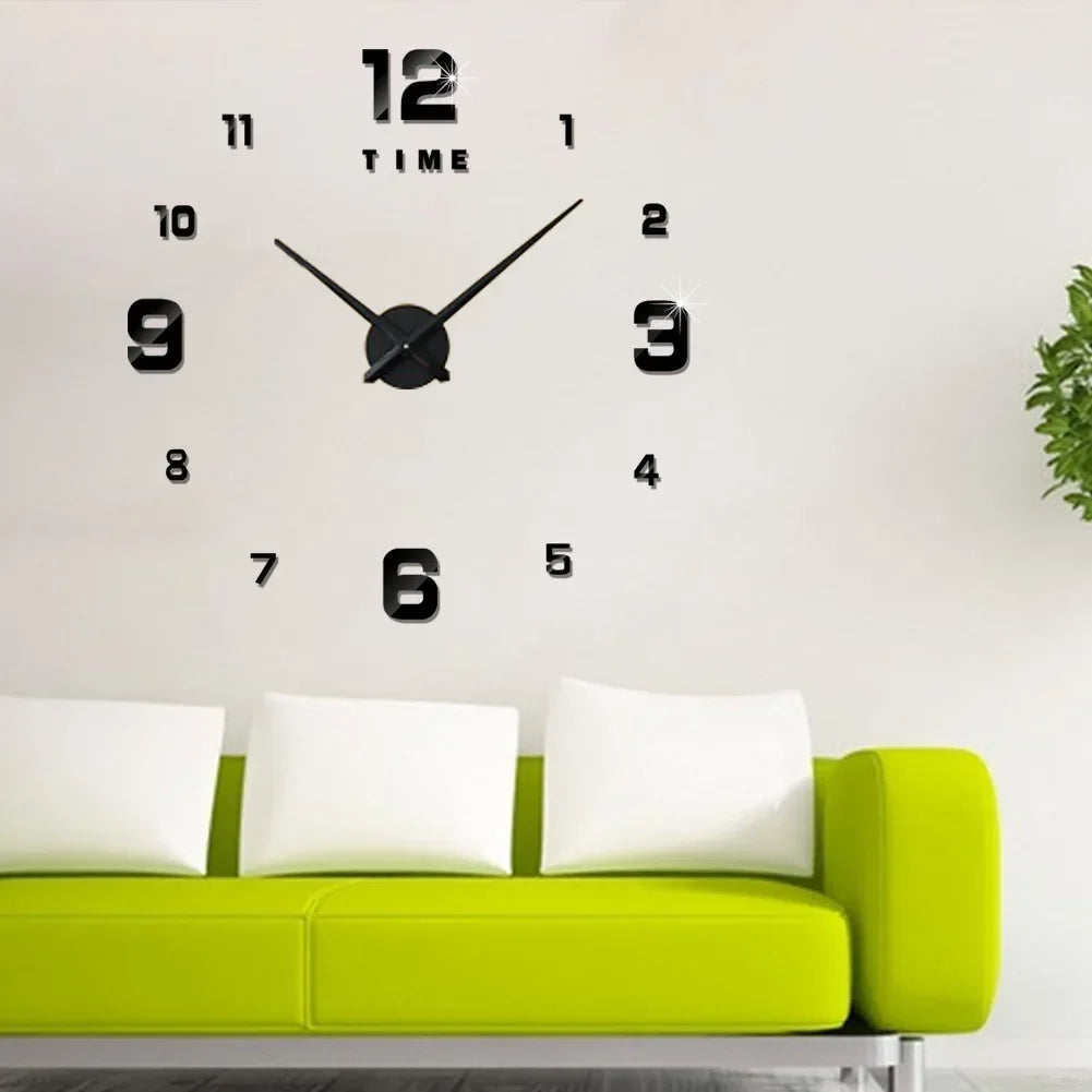 Luminous Decoration Digital Wall Clock Homes DIY Watches Frameless Decoration for Bedroom Families Living Room Stereo Led
