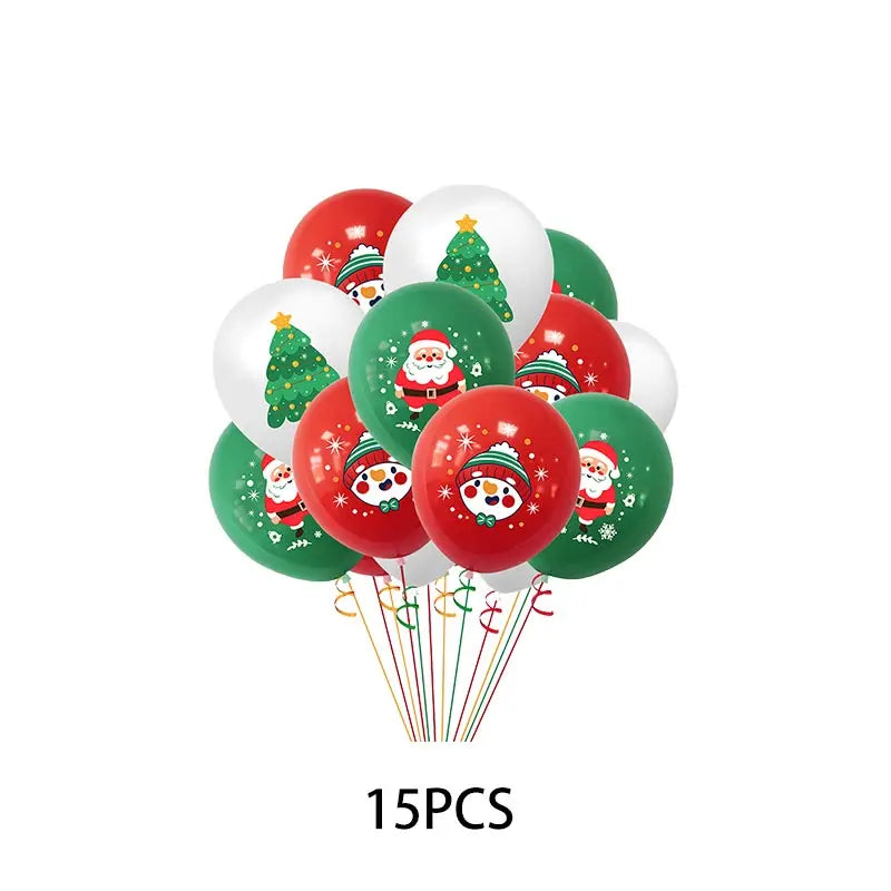 Christmas Decoration Balloons Santa Claus Snowman Aluminum Foil Letter Balloon Banner Merry Christmas Theme Party Decor Supplies