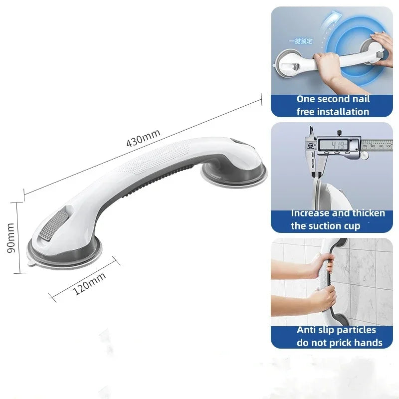 1PC Safety Helping Handle Anti Slip Support Toilet Bathroom Safe Grab Bar Vacuum Sucker Handrail Household Suction Cup