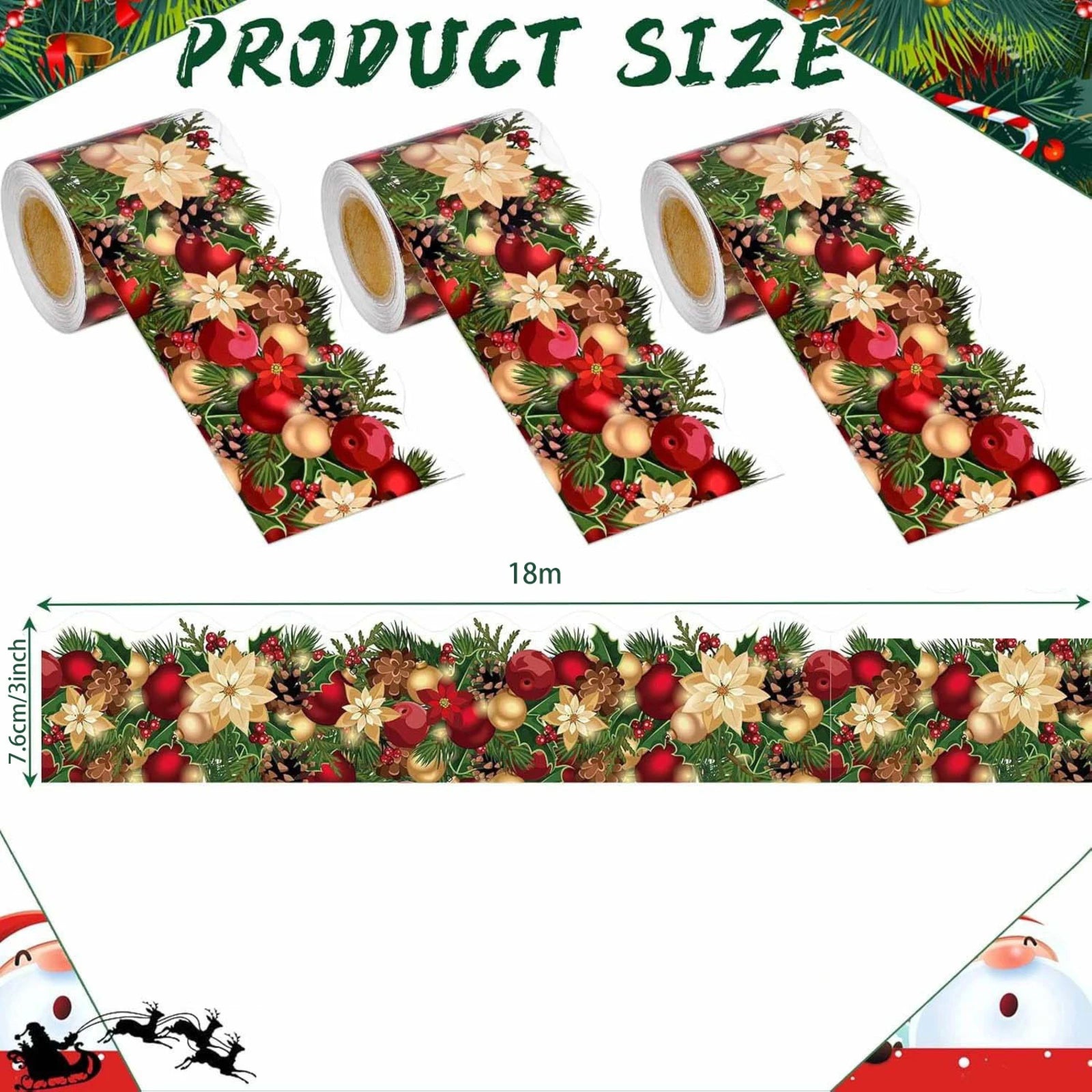 2025 Christmas Holiday Decoration Border Stickers Handmade Crafts Decoration Stickers Christmas Decorations новогодний декор