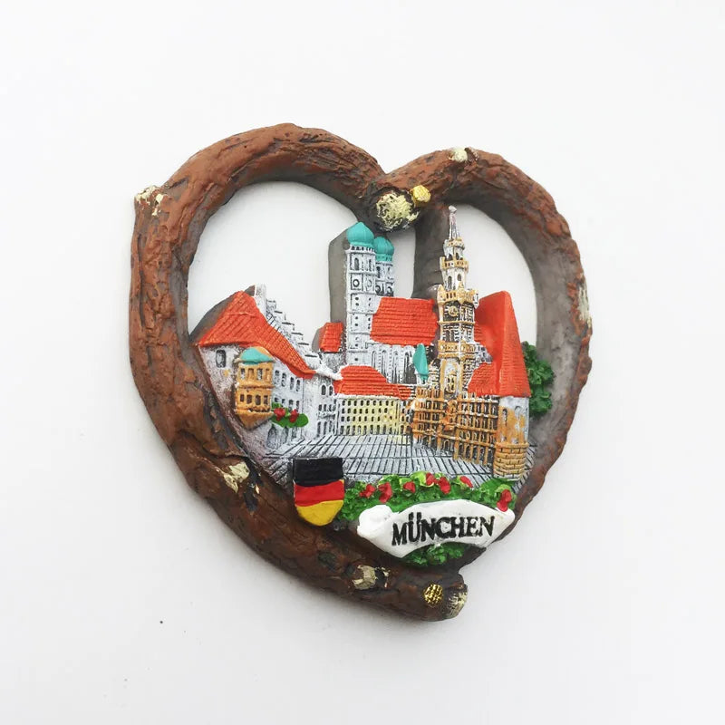 Germany Munchen 3D Fridge Magnets Tourism Souvenir Refrigerator Magnetic Sticker Collection Handicraft Gift