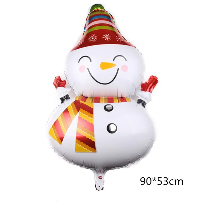 Christmas Decoration Balloons Santa Claus Snowman Aluminum Foil Letter Balloon Banner Merry Christmas Theme Party Decor Supplies
