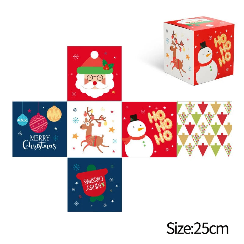 Christmas Gifts Box Christmas Snowman Packing Box Navidad Santa Claus Xmas Ornament New Year Christmas Party Decor Supplies