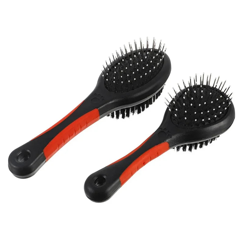 Double Sided Dog Brush Two Sided Pin Bristle Pet Brush Pet Hair Comb Dense Bristle Brush Deshedding Dog Brush Dog Pin Brush