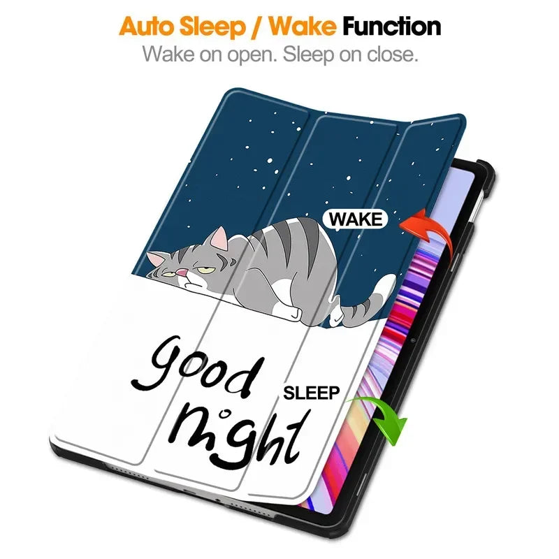 For Xiaomi Redmi Pad Pro 2024 Folding Flip Stand Case Funda for Red Mi Pad Pro 12.1 POCO Pad 12 1 Tablet Cover with Auto Sleep