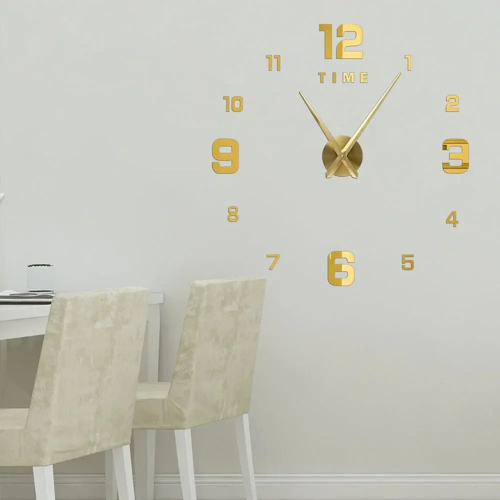 Luminous Decoration Digital Wall Clock Homes DIY Watches Frameless Decoration for Bedroom Families Living Room Stereo Led