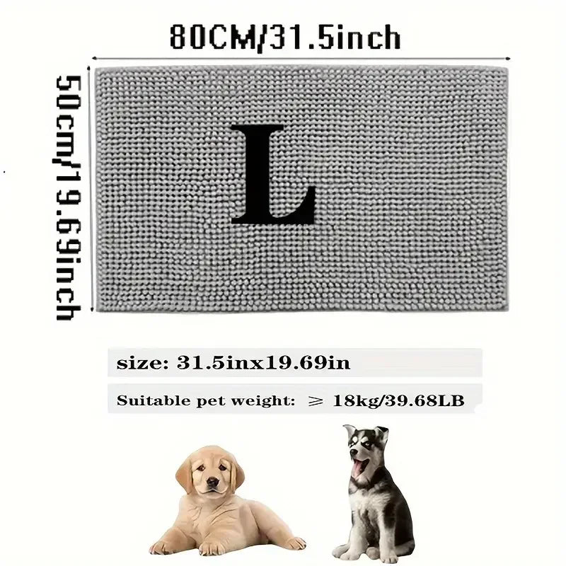 Dog Door Mat Dog Mud Mat For Muddy Paws Absorbs Moisture And Dirt Absorbent Non-Slip Washable Mat Quick Dry Indoor Door Mat