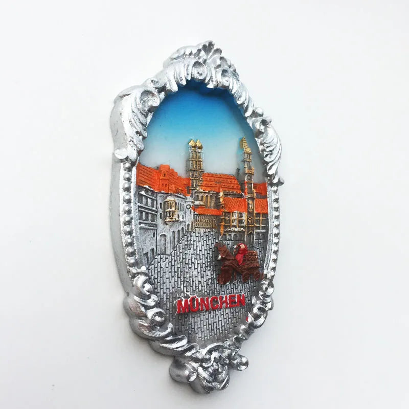 Germany Munchen 3D Fridge Magnets Tourism Souvenir Refrigerator Magnetic Sticker Collection Handicraft Gift
