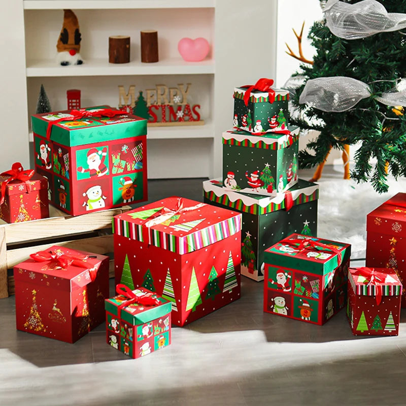Christmas Gifts Box Christmas Snowman Packing Box Navidad Santa Claus Xmas Ornament New Year Christmas Party Decor Supplies