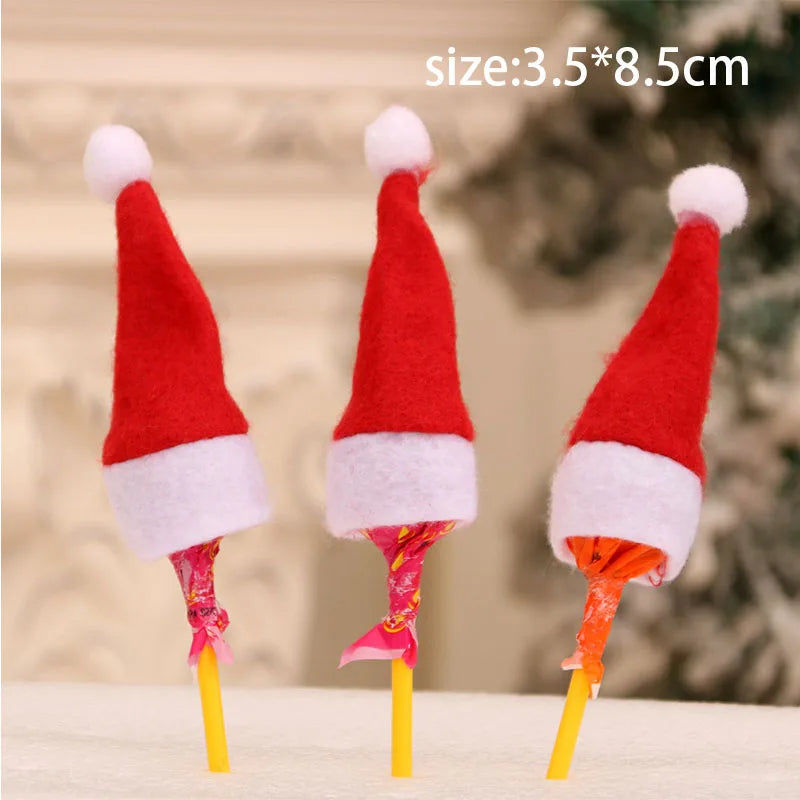 Pocket Christmas Cutlery Holder Santa Claus Knife Fork Christmas Tableware Wine Bottle Sleeves Cover Bag For Home Xmas Supplies