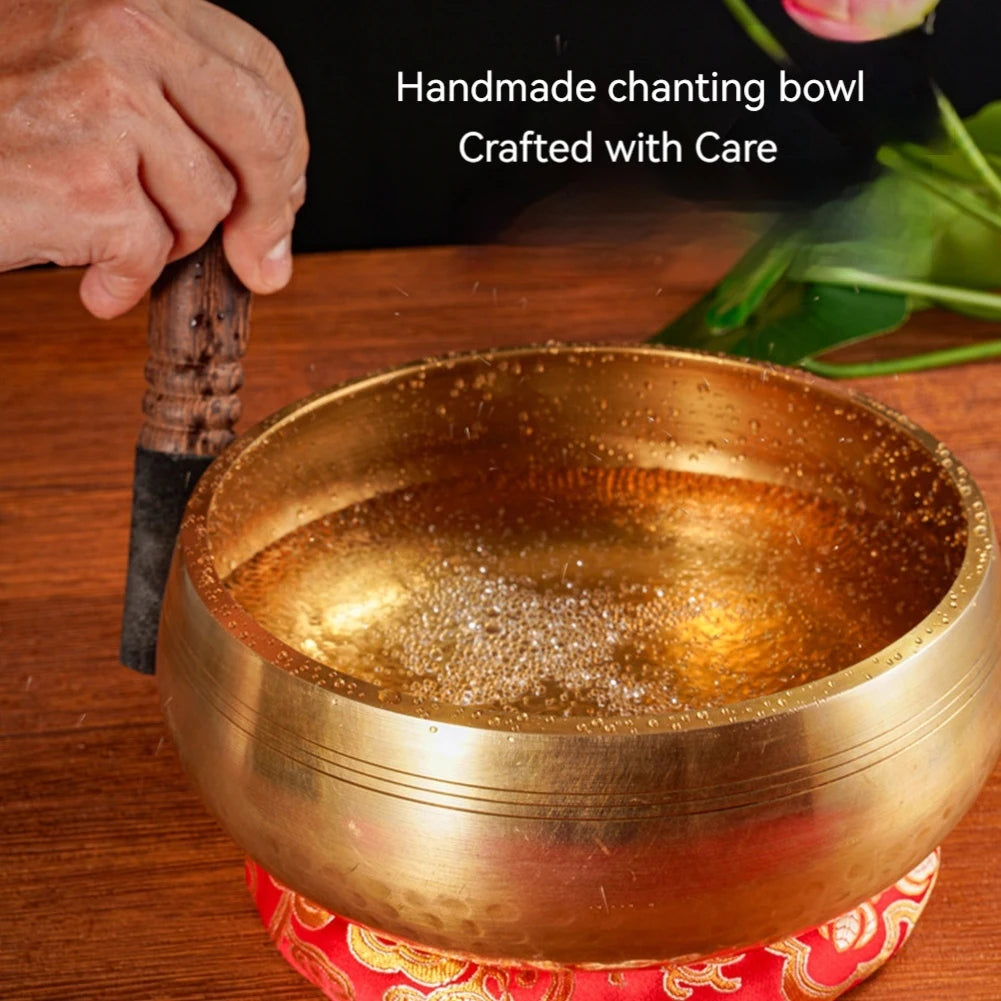 Tibetan Singing Bowl Set Meditation Singing Bowl Yoga Meditation Chanting Bowl for Yoga Chakra Healing Mindfulness Stress Relief