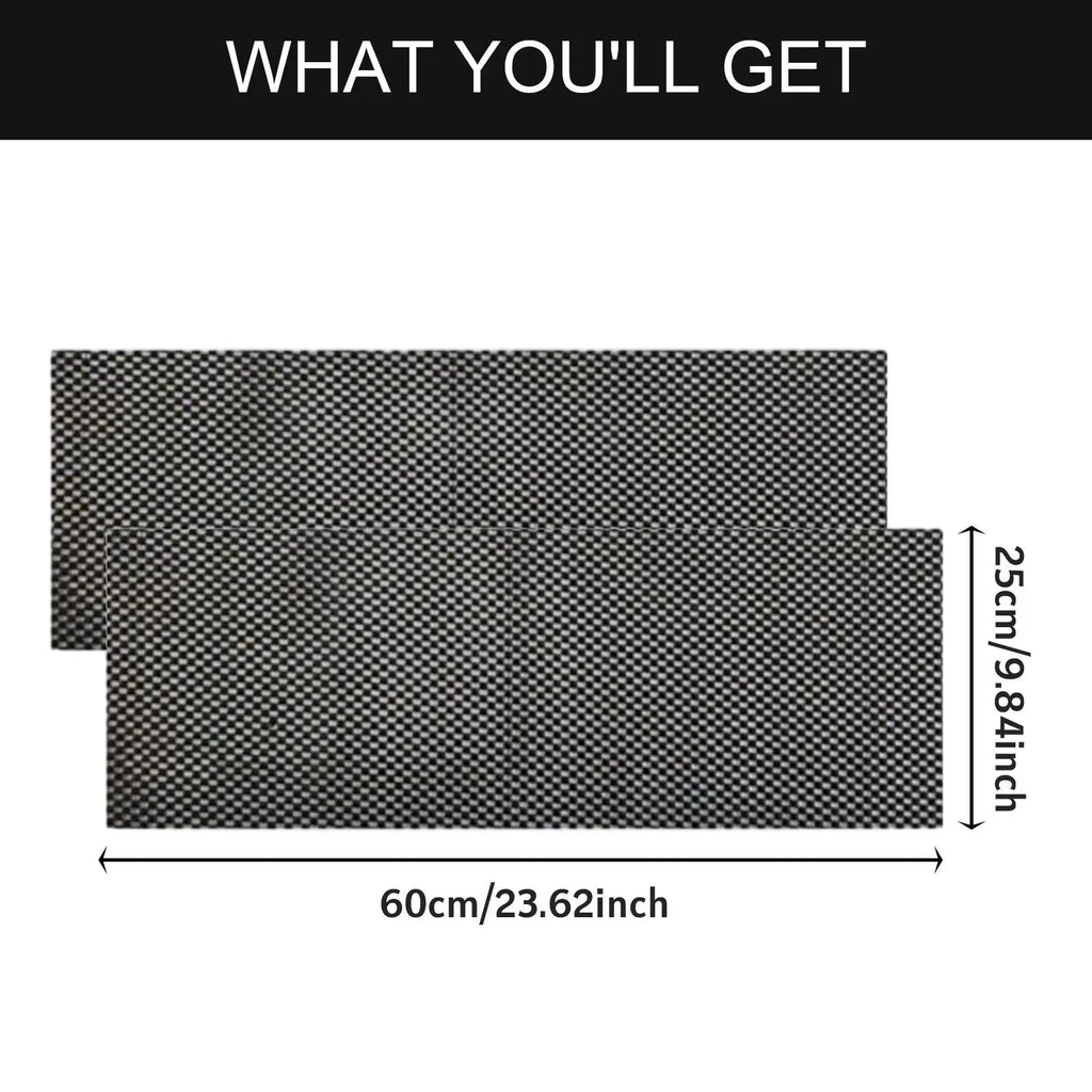 2 Pieces Pilates Nonslip Mat 25cmx60cm Multifunctional Gripper Mat Anti Skid for