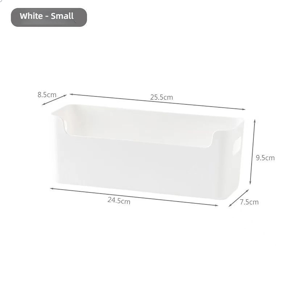 Minimalist White PP Wall-Mounted Storage Box - Self-Adhesive Cabinet Door Organizer for Kitchen, Space Saving Design (No Tools）