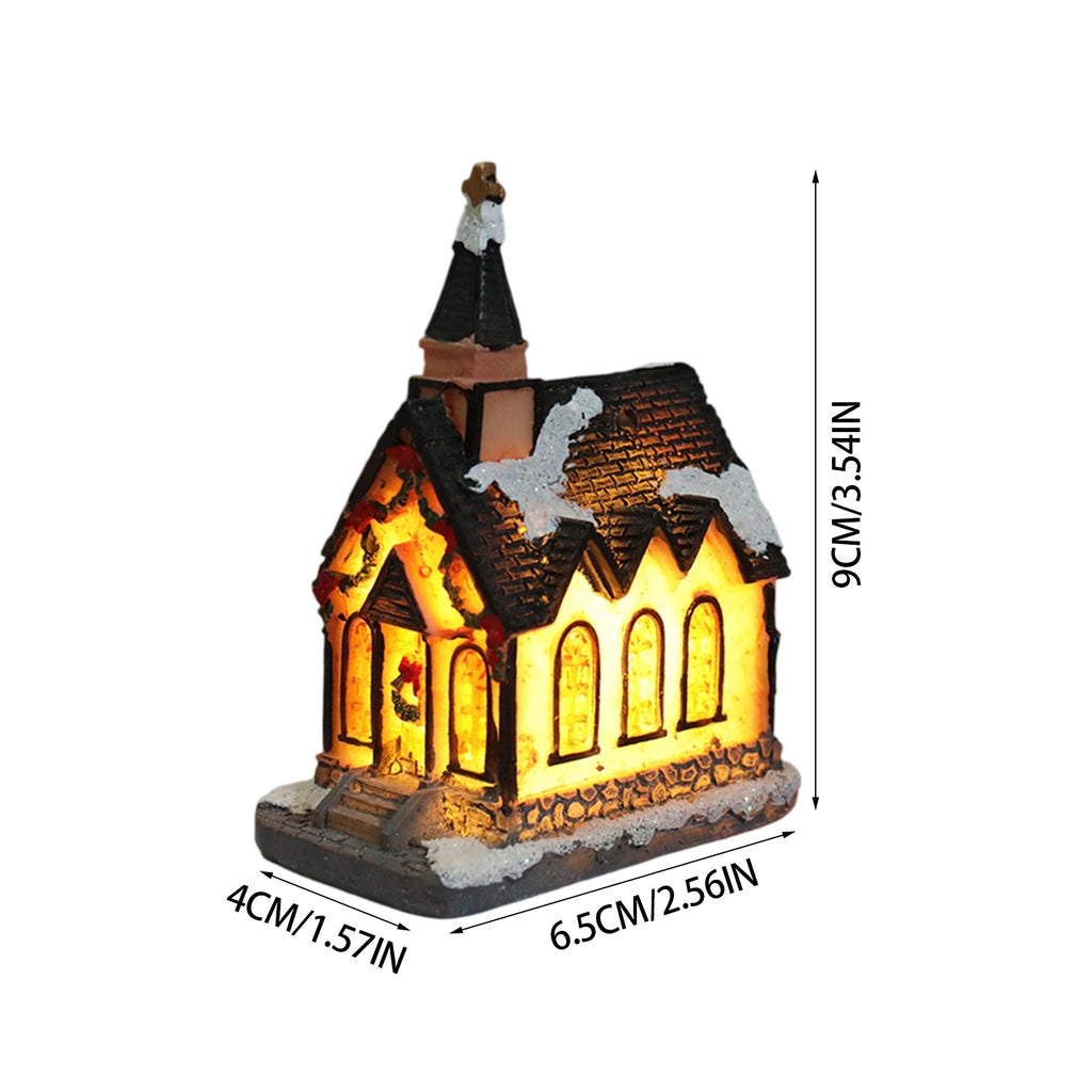 Christmas Houses Christmas Decoration With Lights Room Tabletop Supplies Festive Atmosphere Ornament Holiday Gift