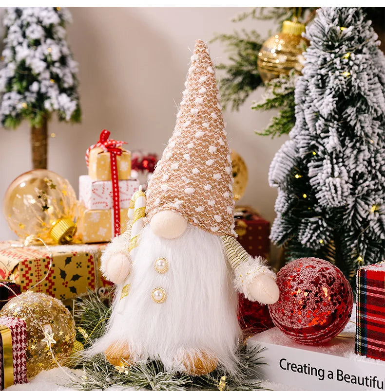 Glowing Gnome Christmas Faceless Doll 30cm Tree Decorations 2025 Night Light Xmas Gift Navidad 2023 New Year Home Decor