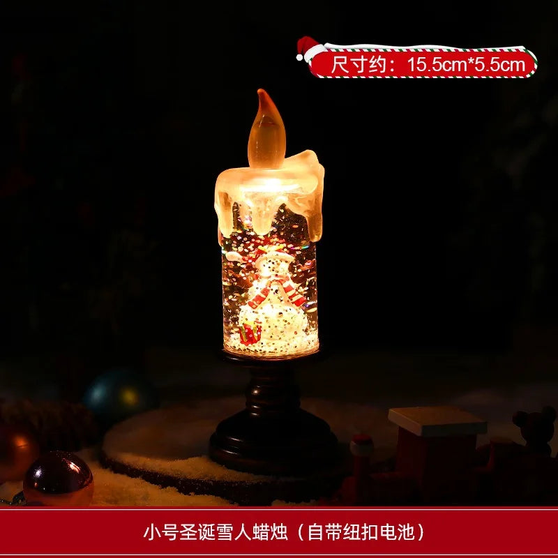 Christmas Decoration Desktop Ornaments Atmosphere Lighting Arrangement Candle Night Light Photo Props Christmas Gift