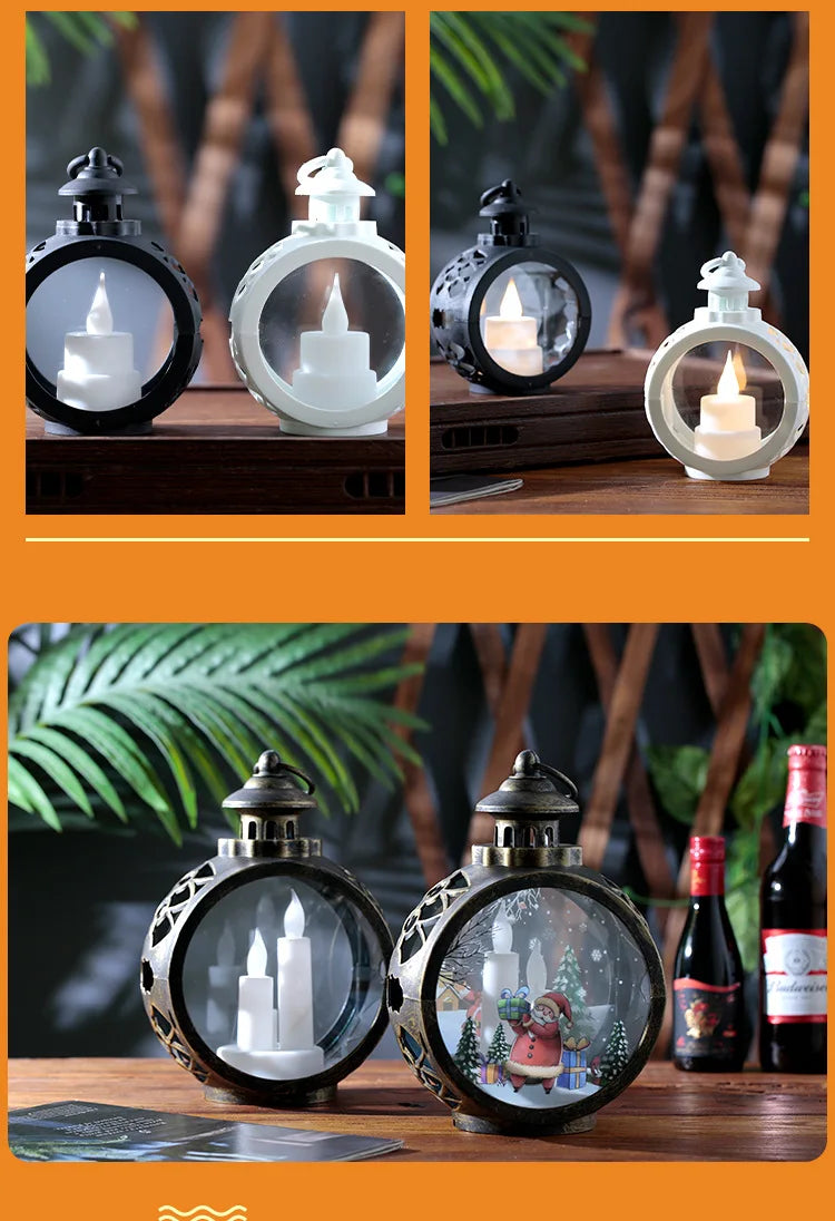 Christmas decorations retro night lights luminous gifts window ornaments desktop layout props atmosphere pendant desk decoration