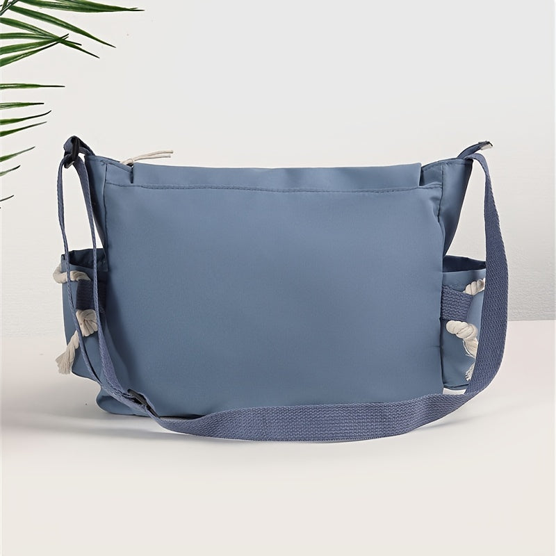1pc Large Capacity Mens Nylon Messenger Bag - Durable & Spacious Shoulder Bag for Students & Professionals - Comfortable Strap, Ideal School or Work Bag