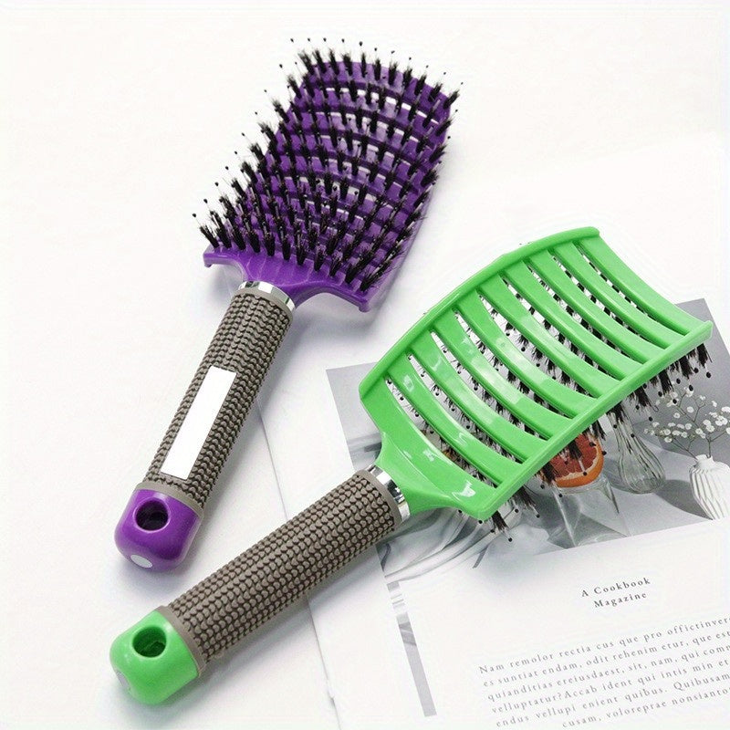 1pc Magic Scalp Massage Hair Brush for Women - Professional Detangling Tool for Wet Curly Hair - Hairdressing Tool, Detangling Brush, Ergonomic Handle, Durable Bristles, Salon Professionals, Styling Accessory, Sleek Design, S